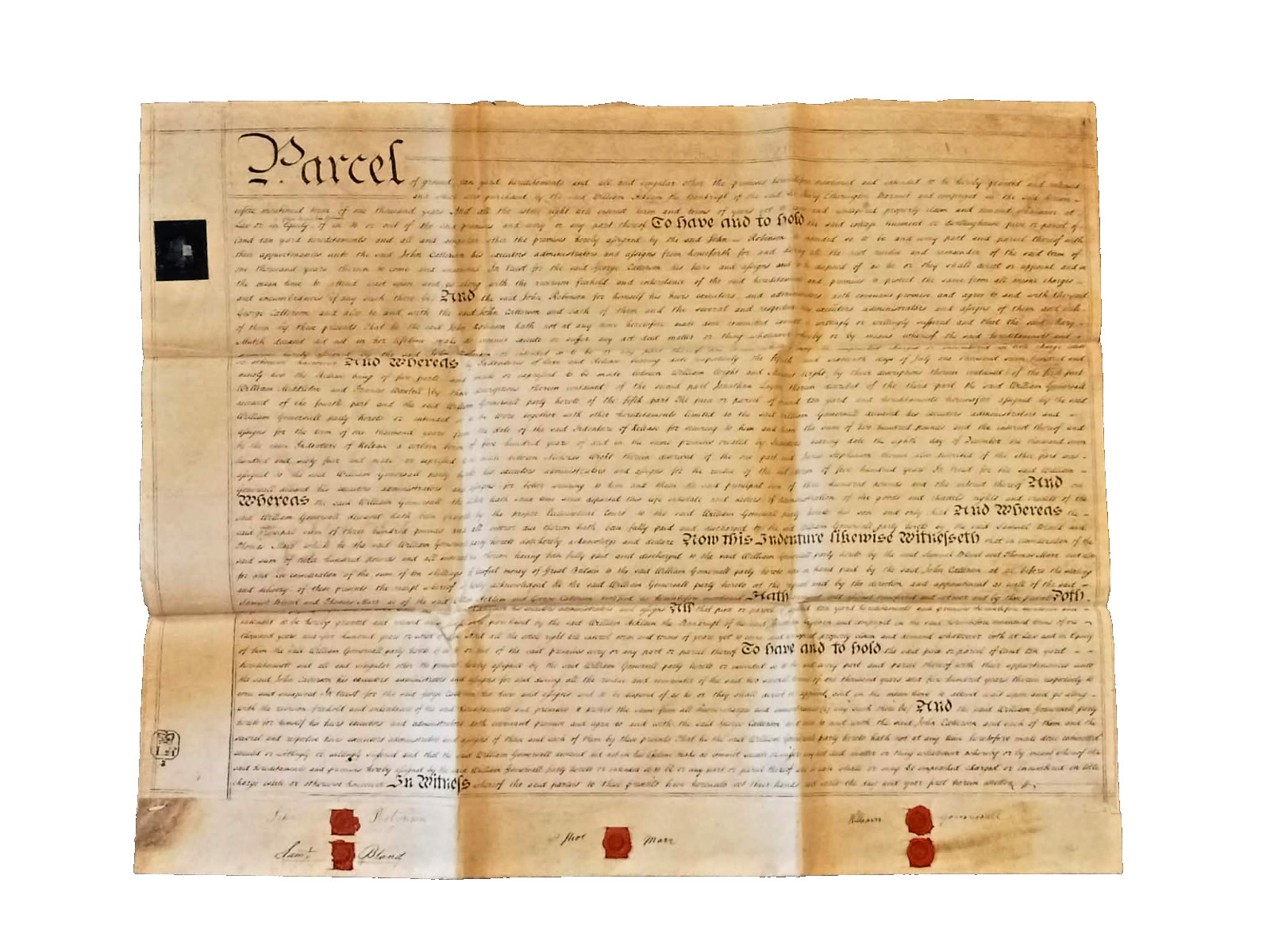 Regency Vellum Indenture Document: 1804 Acklam & Catterson Beverley Yorkshire