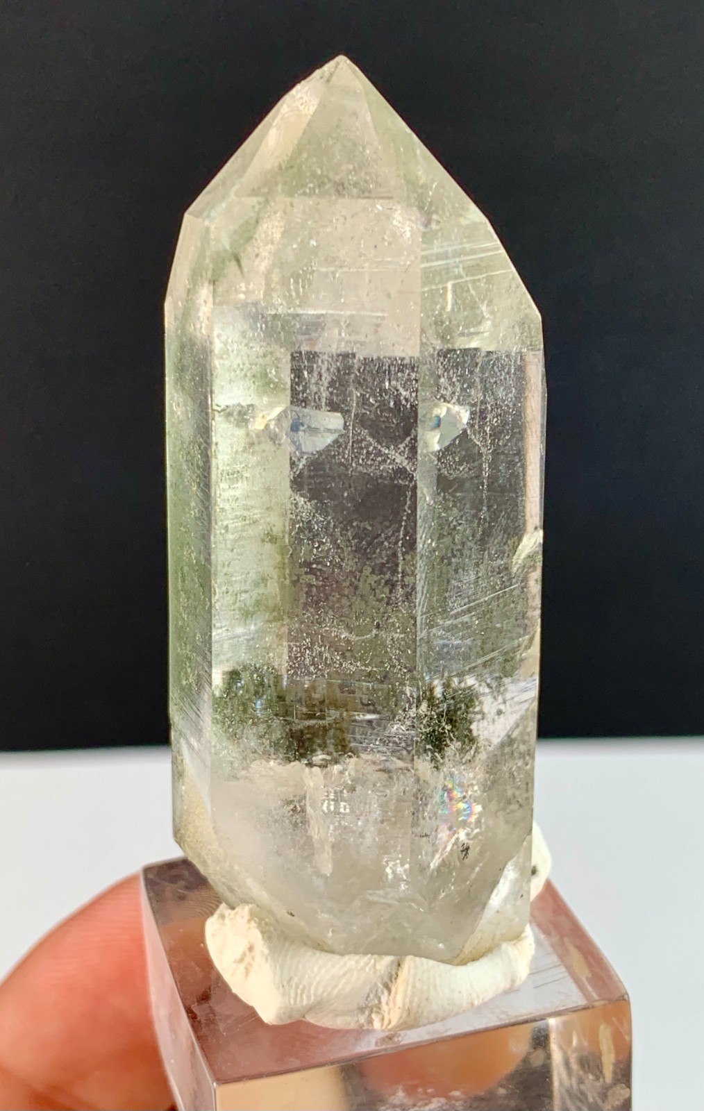 Epidote Crystals, Combined Quartz Interesting Full Terminated.