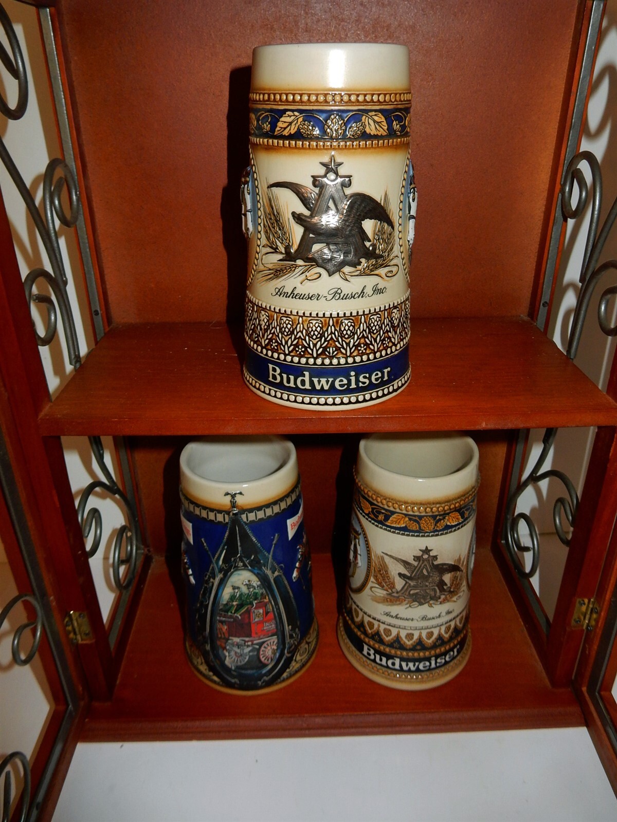 3 Vintage Budweiser Steins in Horsehead Series CS 77 78 & 94