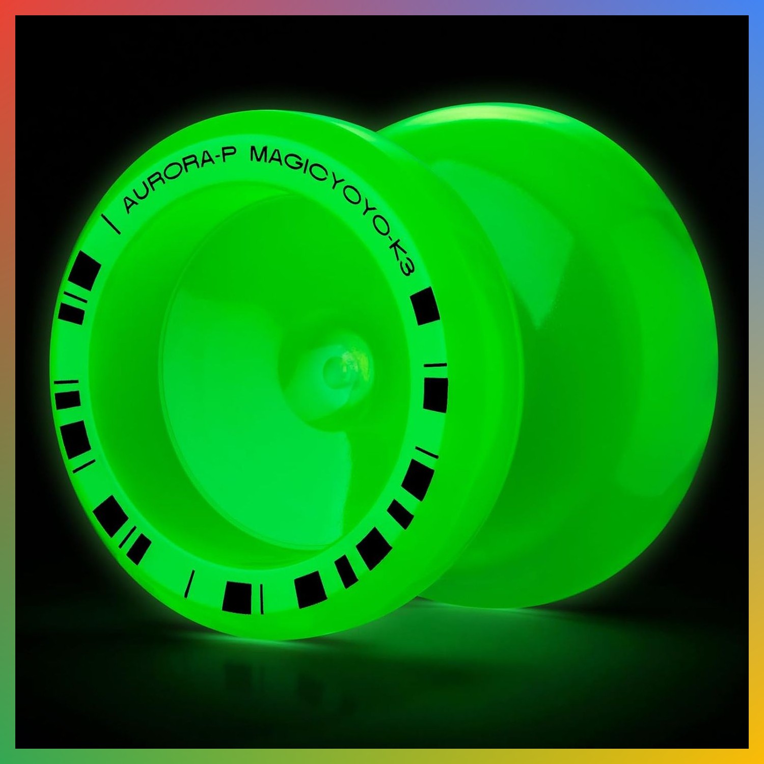 Glow In Dark Pro Yo Yo Unresponsive Finger Spin ABS Plastic Green Glow In Dark Pro Yo Yo Unresponsive Finger Spin ABS Plastic Green