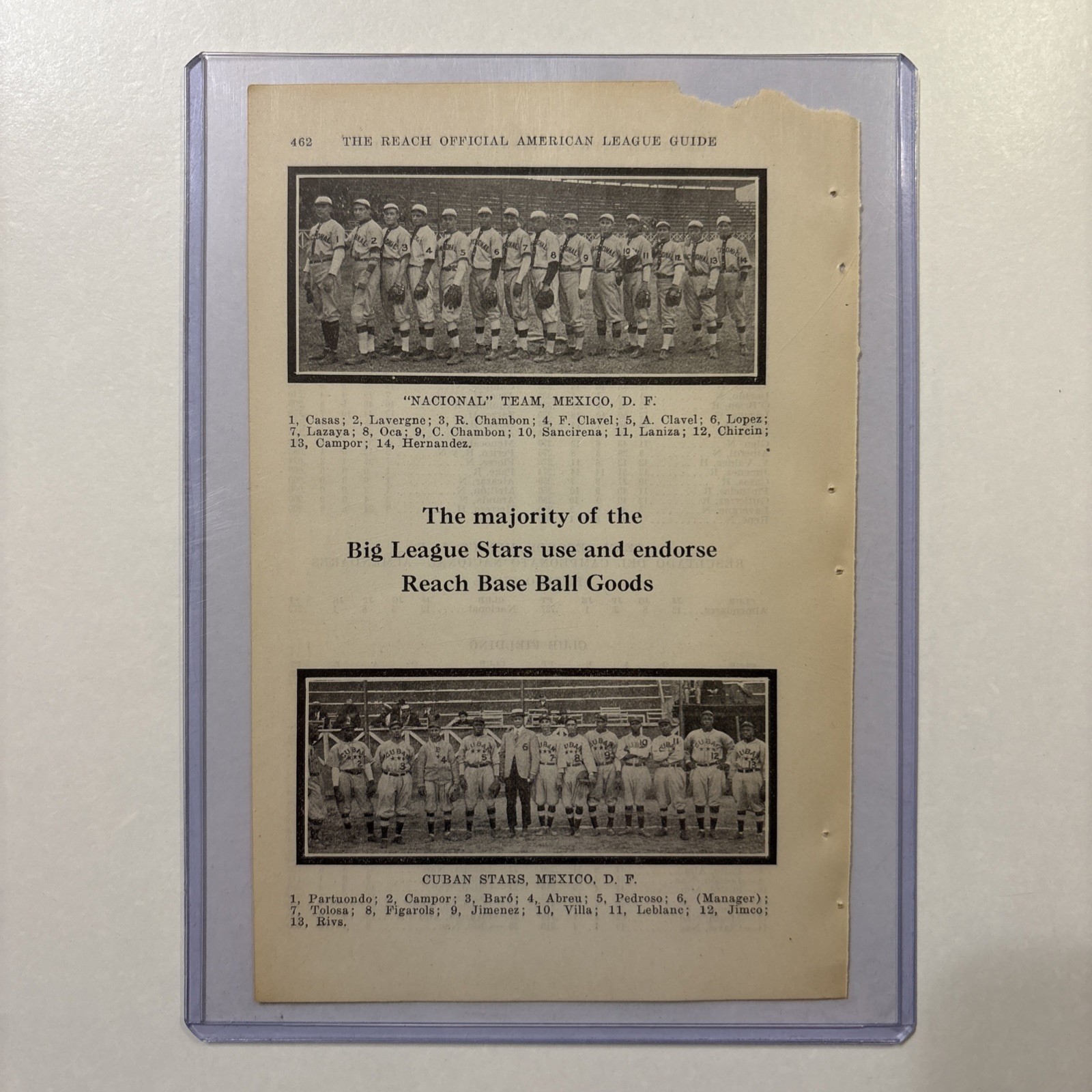 1919 Nacional & Cuban Stars Mexico D.F. Baseball Team Pictures Rare Antique
