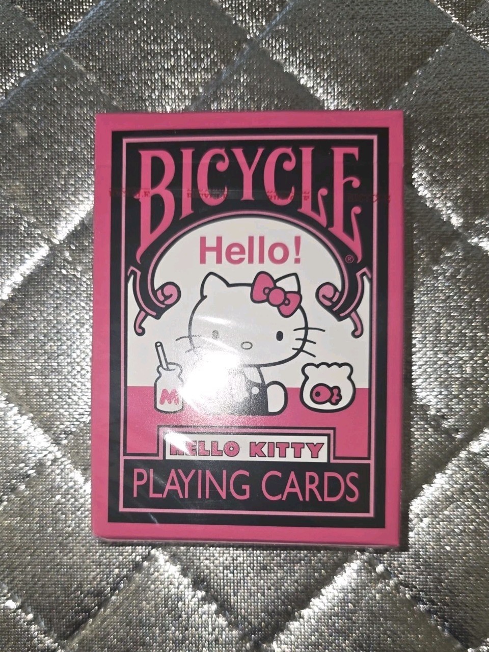 Bicycle Hello Kitty Playing Cards Pink/Black Sanrio 2025 poker deck