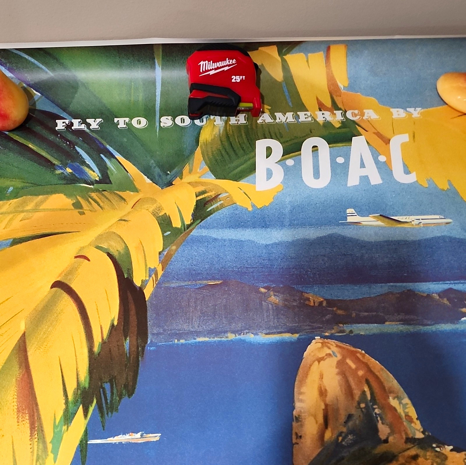 Vintage BOAC Airline Travel Poster Rio Brazil 1999 Pro-Artis Collection 50/623