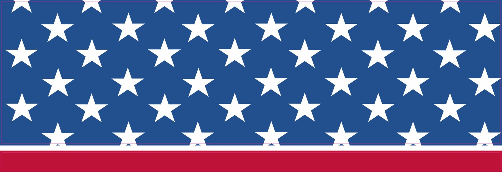 14in x 4.75in Stars and Stripes Sticker Car Truck Vehicle Bumper Decal