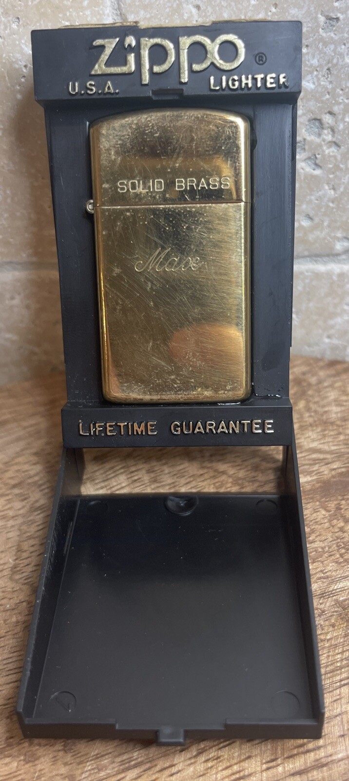 Zippo 1932-1990 Solid Brass Commemorative Lighter. RARE