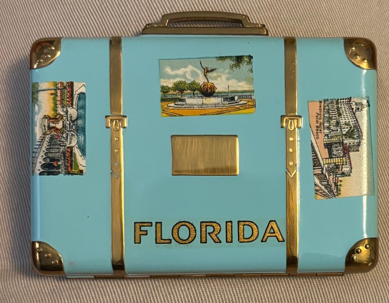 Vintage 1950s Florida Souvenir Suitcase Style Compact BEAUTIFUL Vintage 1950s Florida Souvenir Suitcase Style Compact BEAUTIFUL