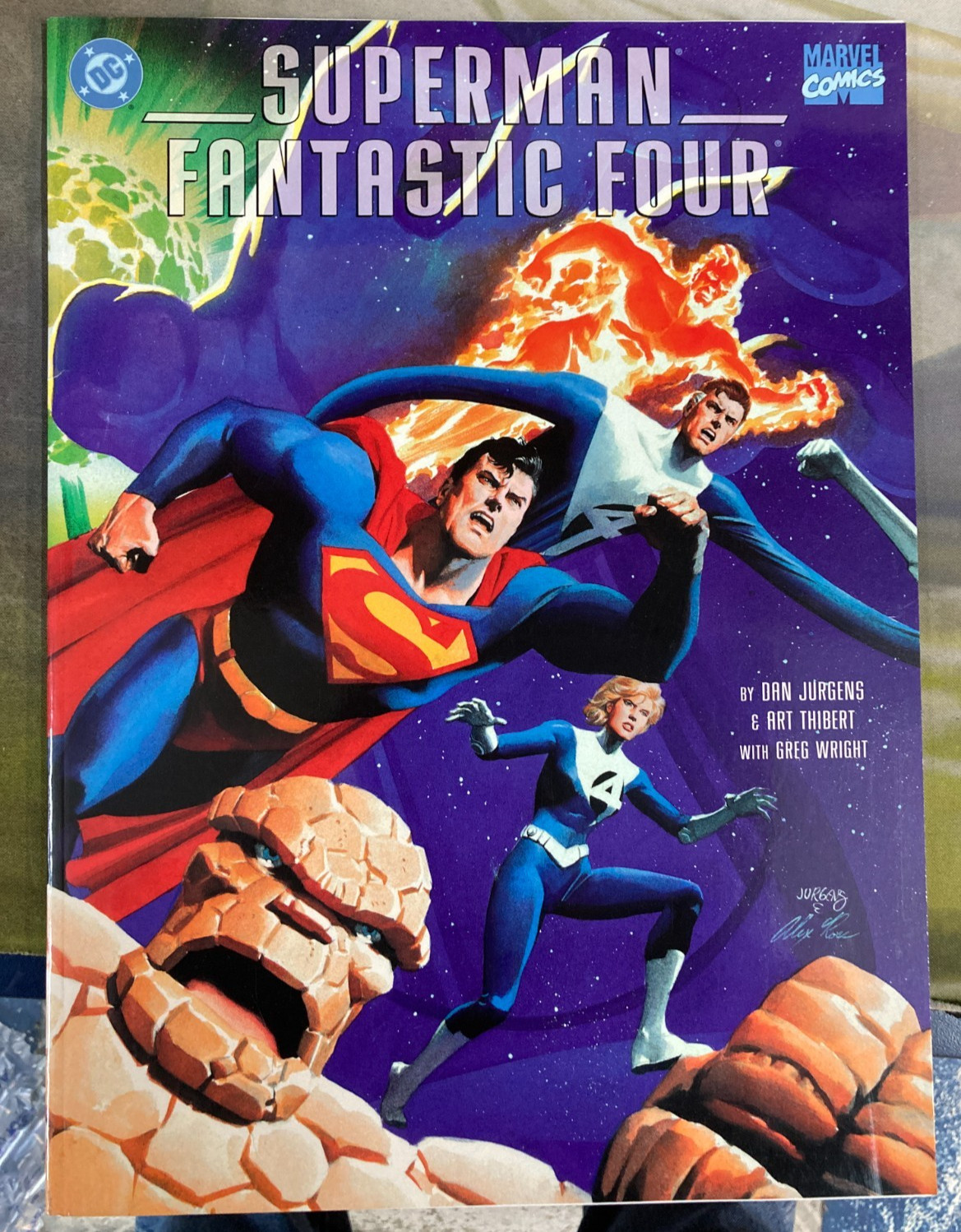 Superman Fantastic Four 1999 DC Marvel Crossover One-Shot Prestige Treasury