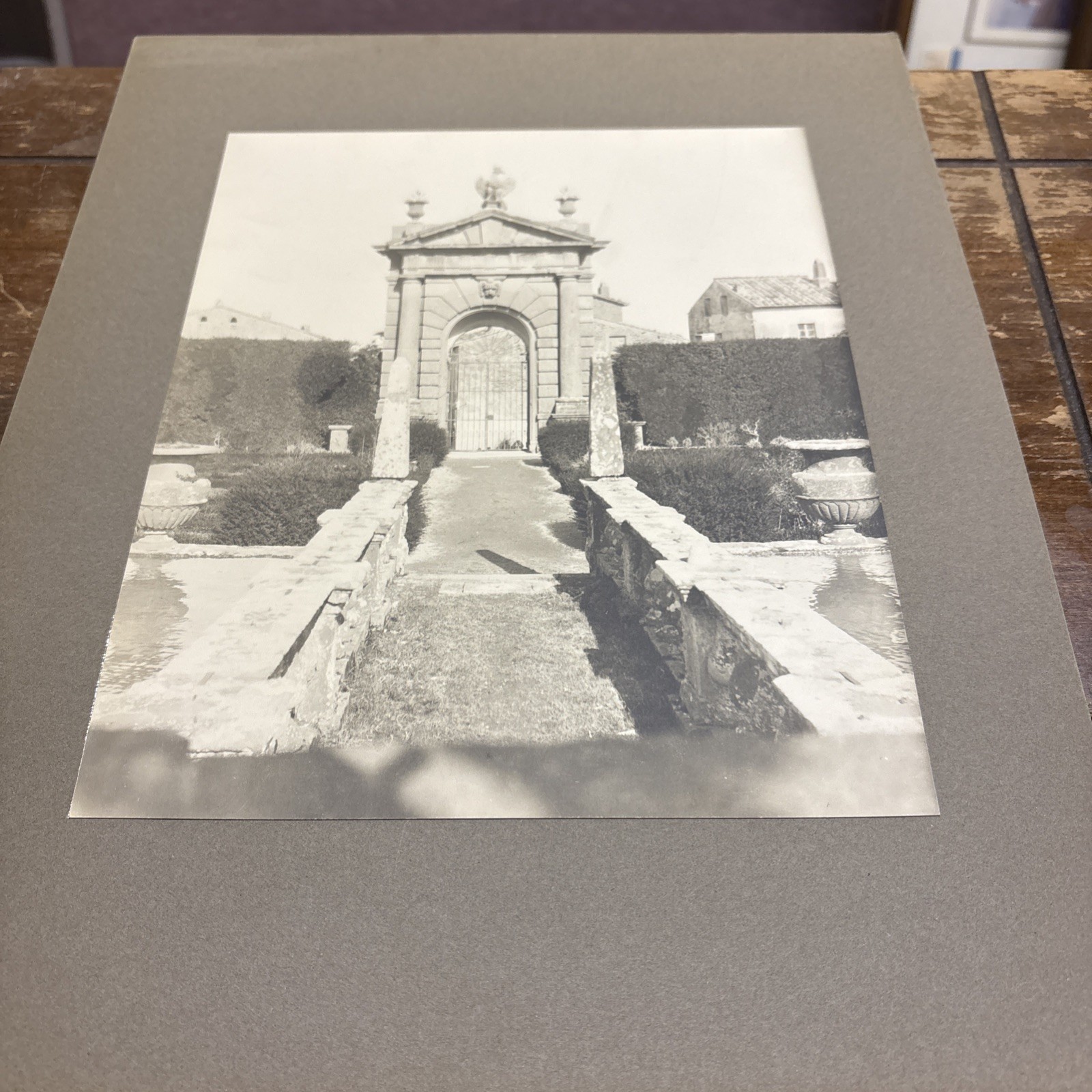 VTG Villa Lante Garden Gate Italian Architecture Photo Bagnaia Viterbo Vignola
