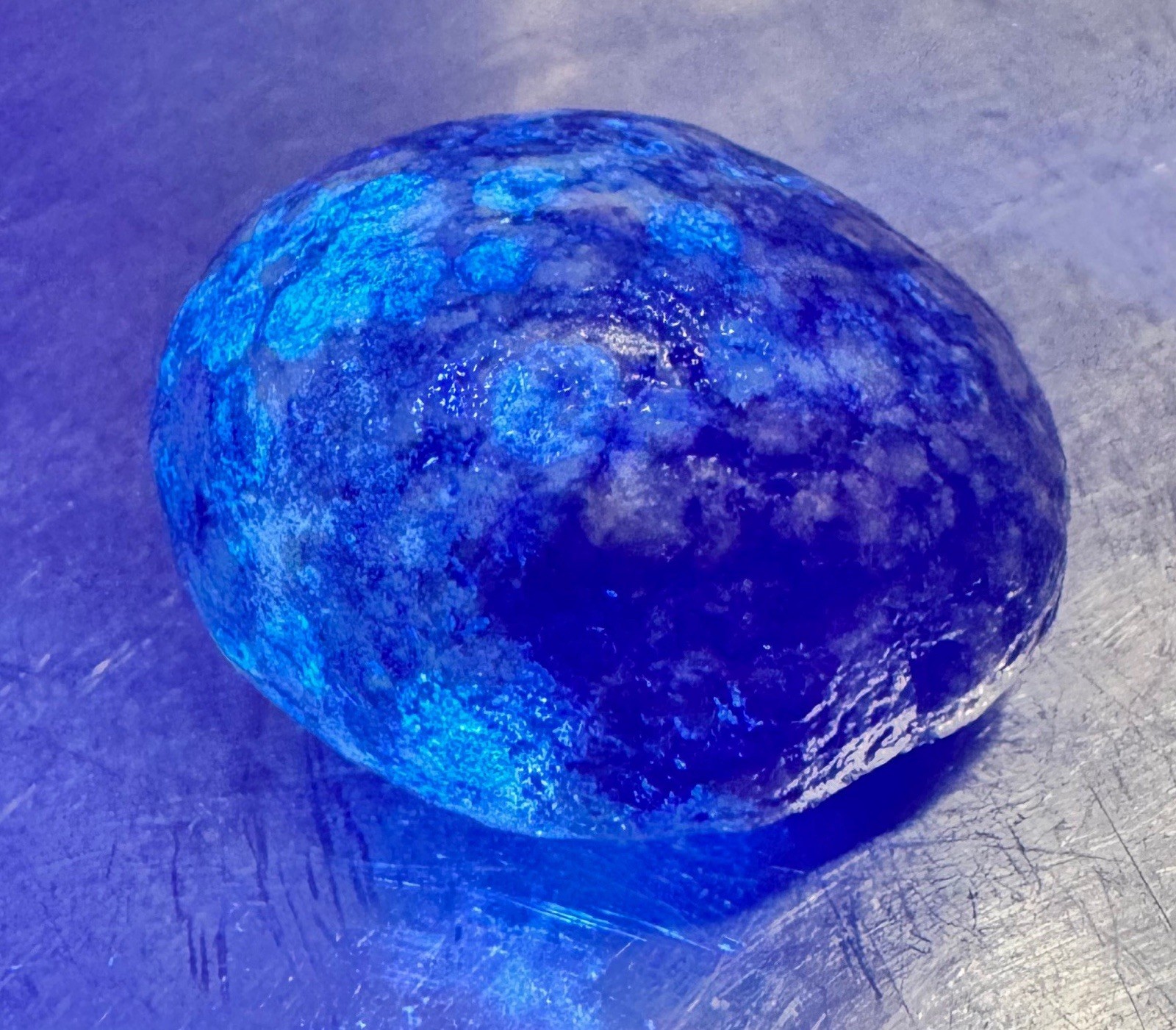 Crab Fossil,   Blue Glow Concretion - 52g Full Body - 365nm UV Seattle Fault