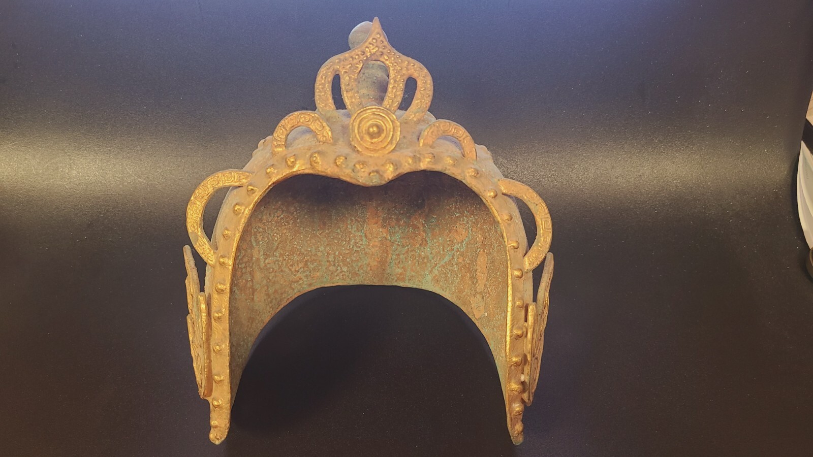 Old bronze antique helmet