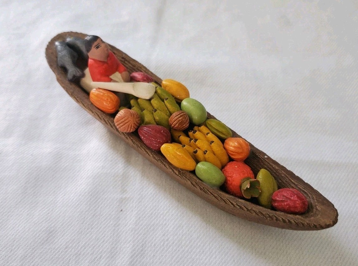 VTG TALAT NAM FLOATING BOAT MARKET SOUTH ASIA INDIA THAILAND FRUIT FISH FOLK ART VTG TALAT NAM FLOATING BOAT MARKET SOUTH ASIA INDIA THAILAND FRUIT FISH FOLK ART