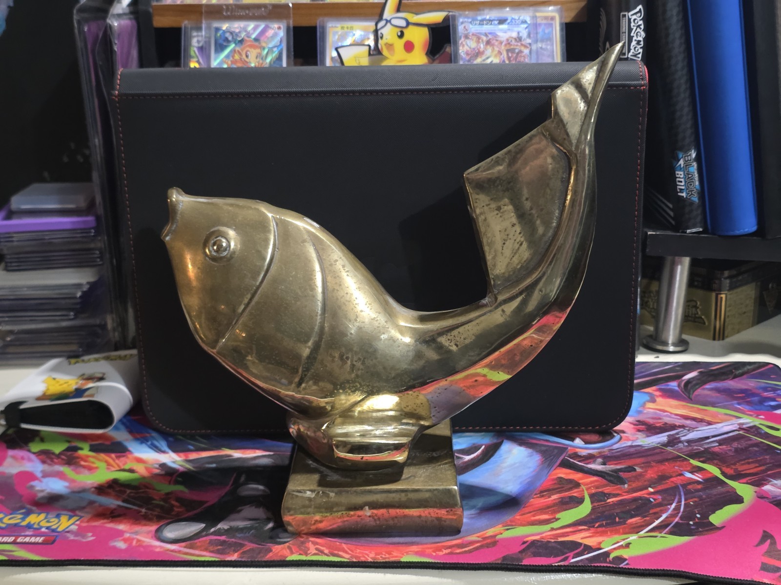 DOLBI CASHIER 1980 BRASS FISH 6.5lbs  ART DECO RARE VINTAGE SCULPTURE Sealife 