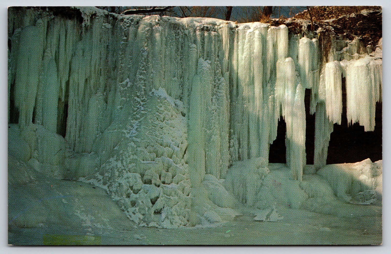Vintage Postcard Minnehaha Falls In Winter Minnesota