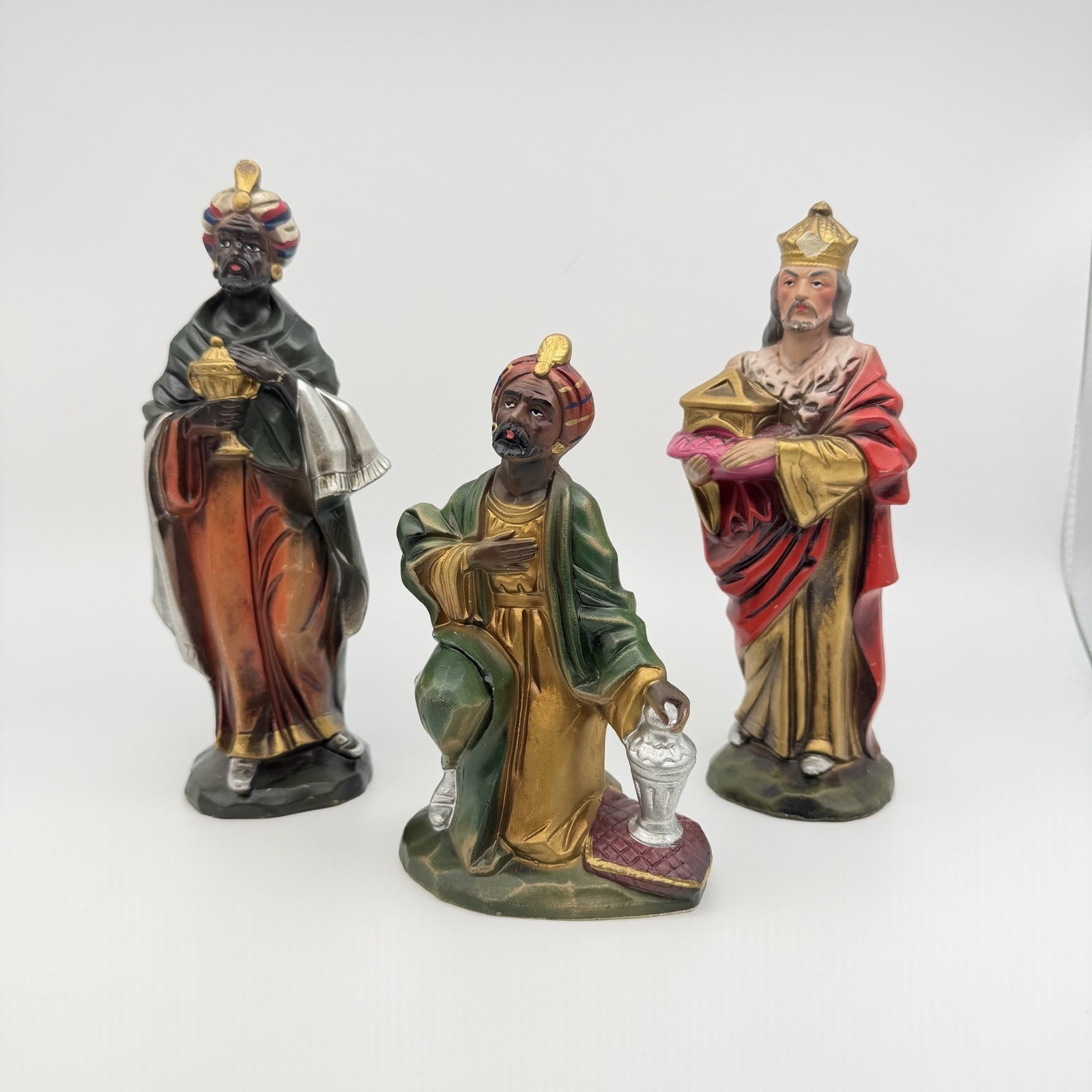 Vintage Three Wise Men Nativity Figurines Set of 3 Japan Mid Century 8.5 Vintage Three Wise Men Nativity Figurines Set of 3 Japan Mid Century 8.5