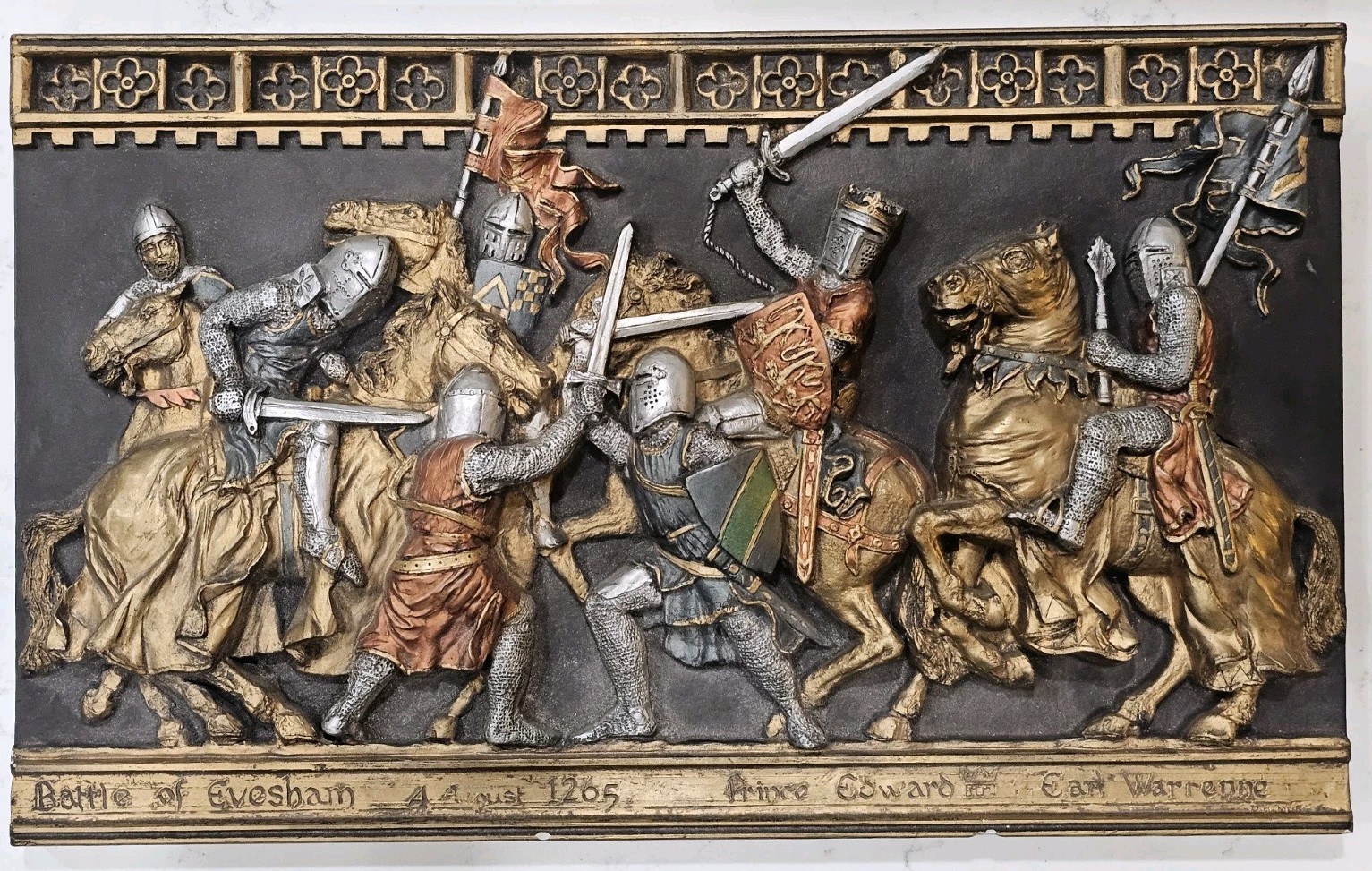 BATTLE OF EVESHAM 1205 PRINCE EDWARD x Marcus Designs Medieval Wall Plaque 16x10