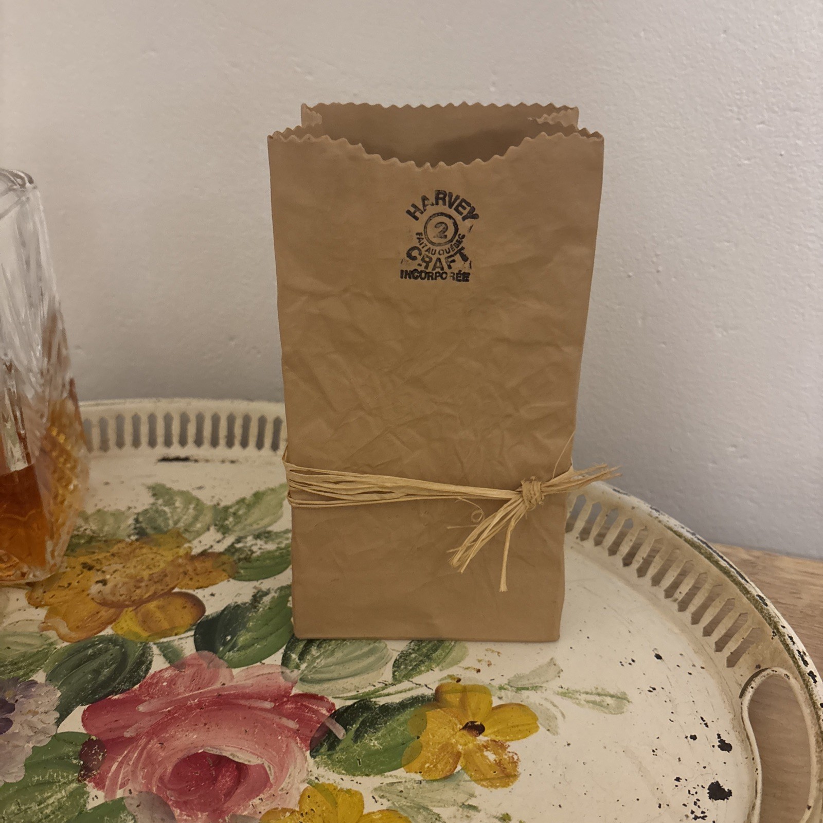 Michael Harvey Ceramic Vase Harvey Craft Ceramic Paper Bag Vase #2 Quebec Made Michael Harvey Ceramic Vase Harvey Craft Ceramic Paper Bag Vase #2 Quebec Made