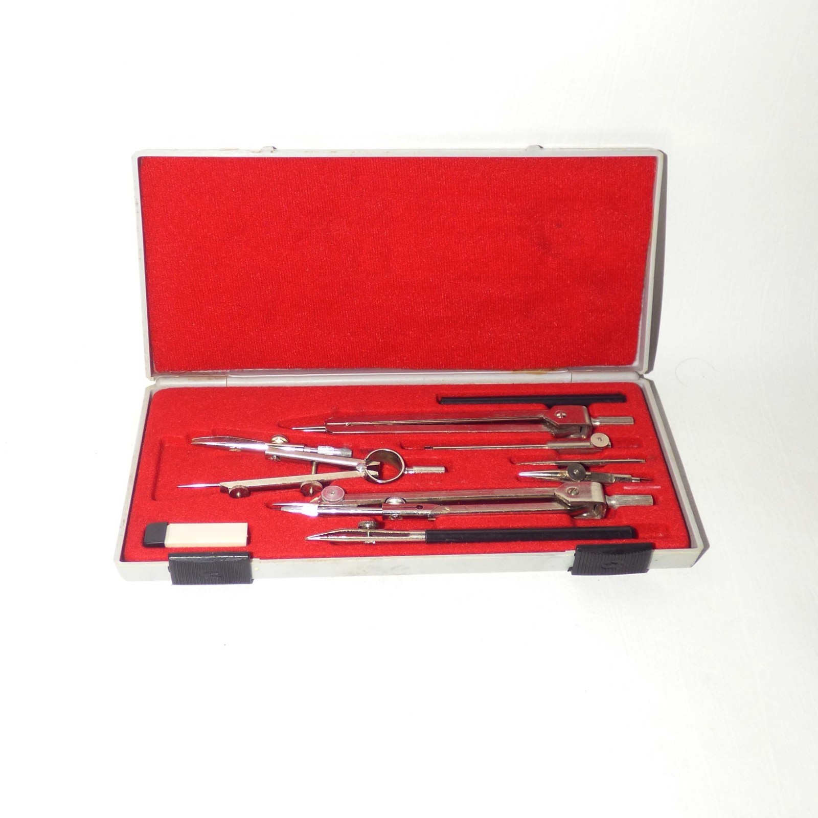 E.O. Richter & Co Präcision 309 Complete German Drafting Set Red Case 1950s-70s
