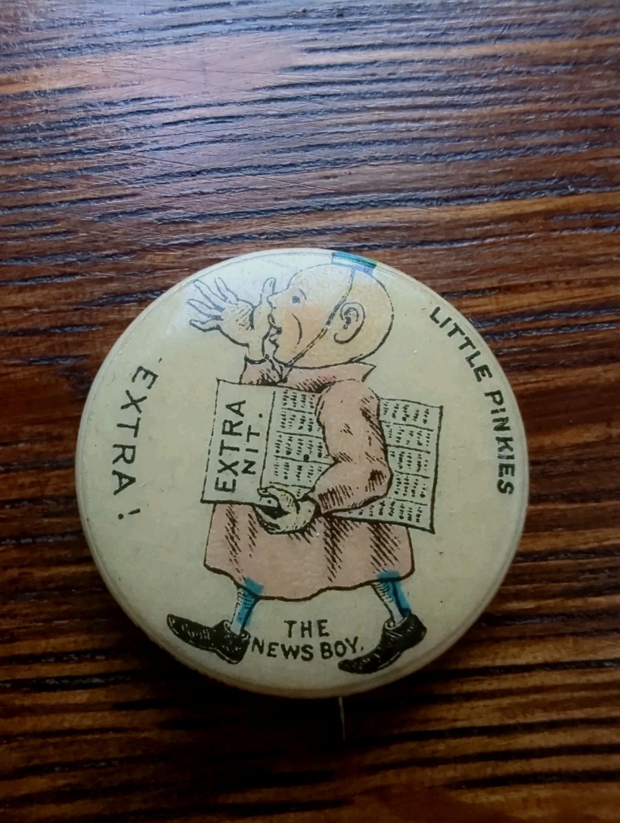 1896 Little Pinkies The News Boy Pepsin Gum  Display Case Antique