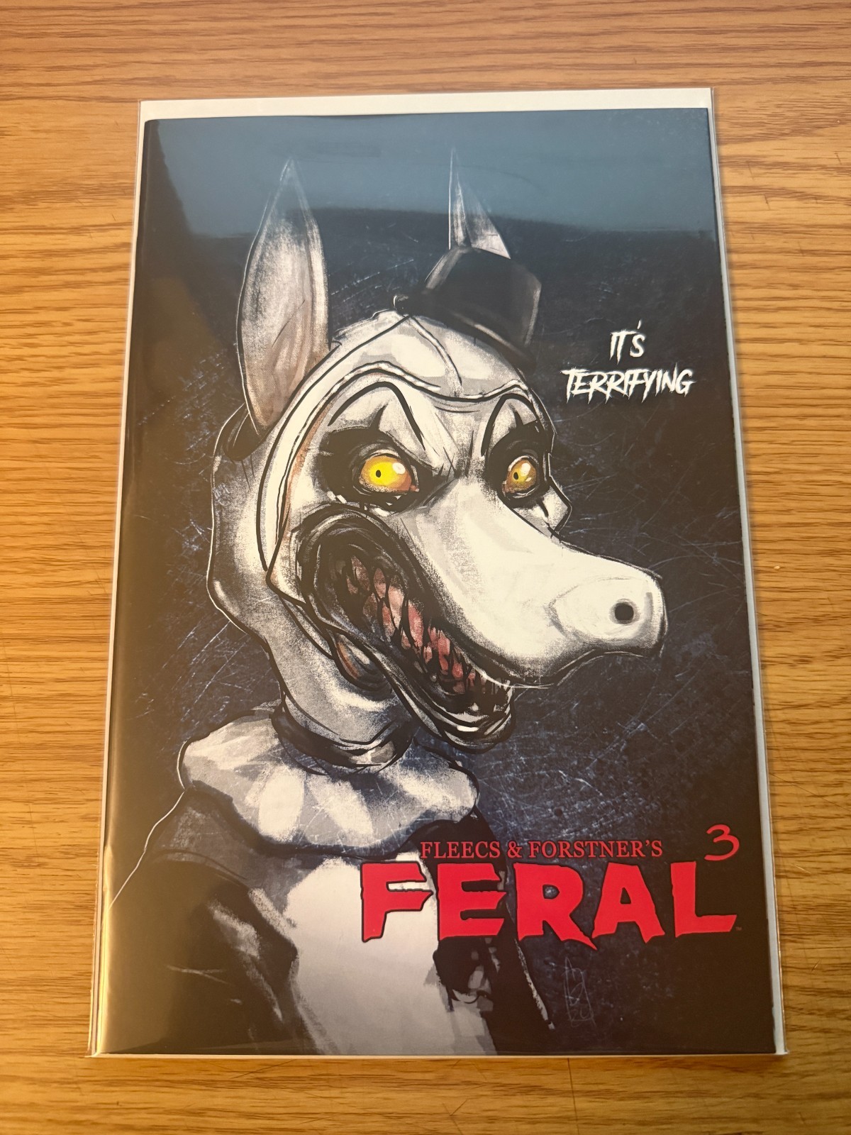 Feral #3 - Terrifier Art The Clown Homage Poster   - Image - 2024 Ltd to 500