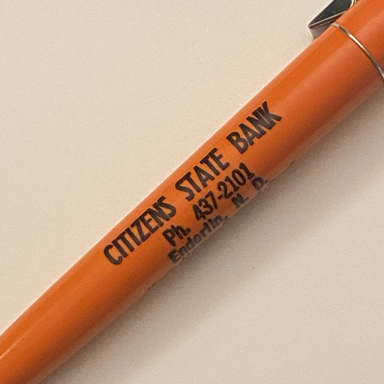 Vintage Ritepoint Ballpoint Pen Citizens State Bank Enderlin North Dakota
