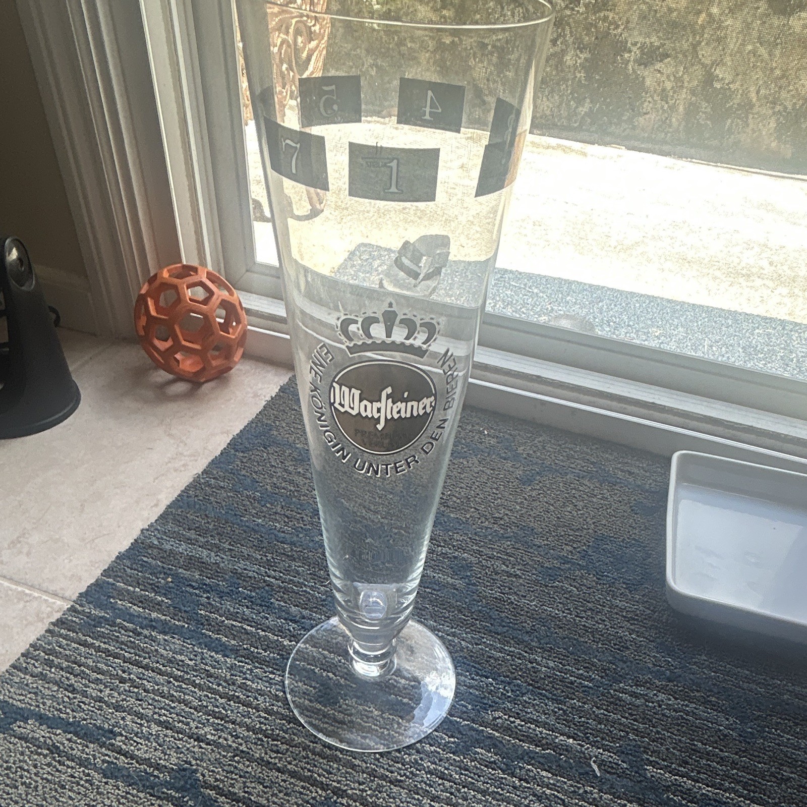 Warsteiner German 1-Liter pilsner beer glass