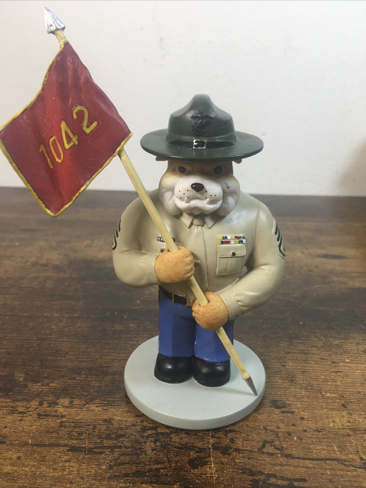 Hamilton Collection Standing Proud 1268A Figurine USMC Military Bulldog Limited