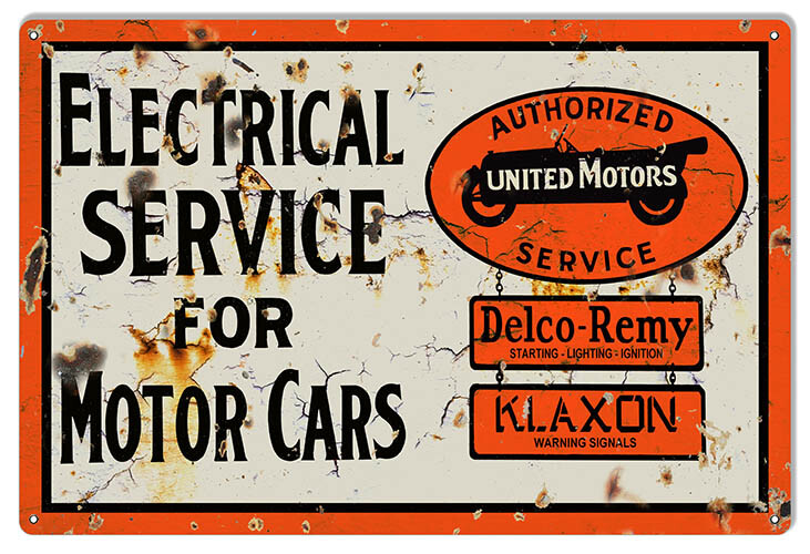 Vintage Style Metal Sign Authorized United Motors Service 12 x18