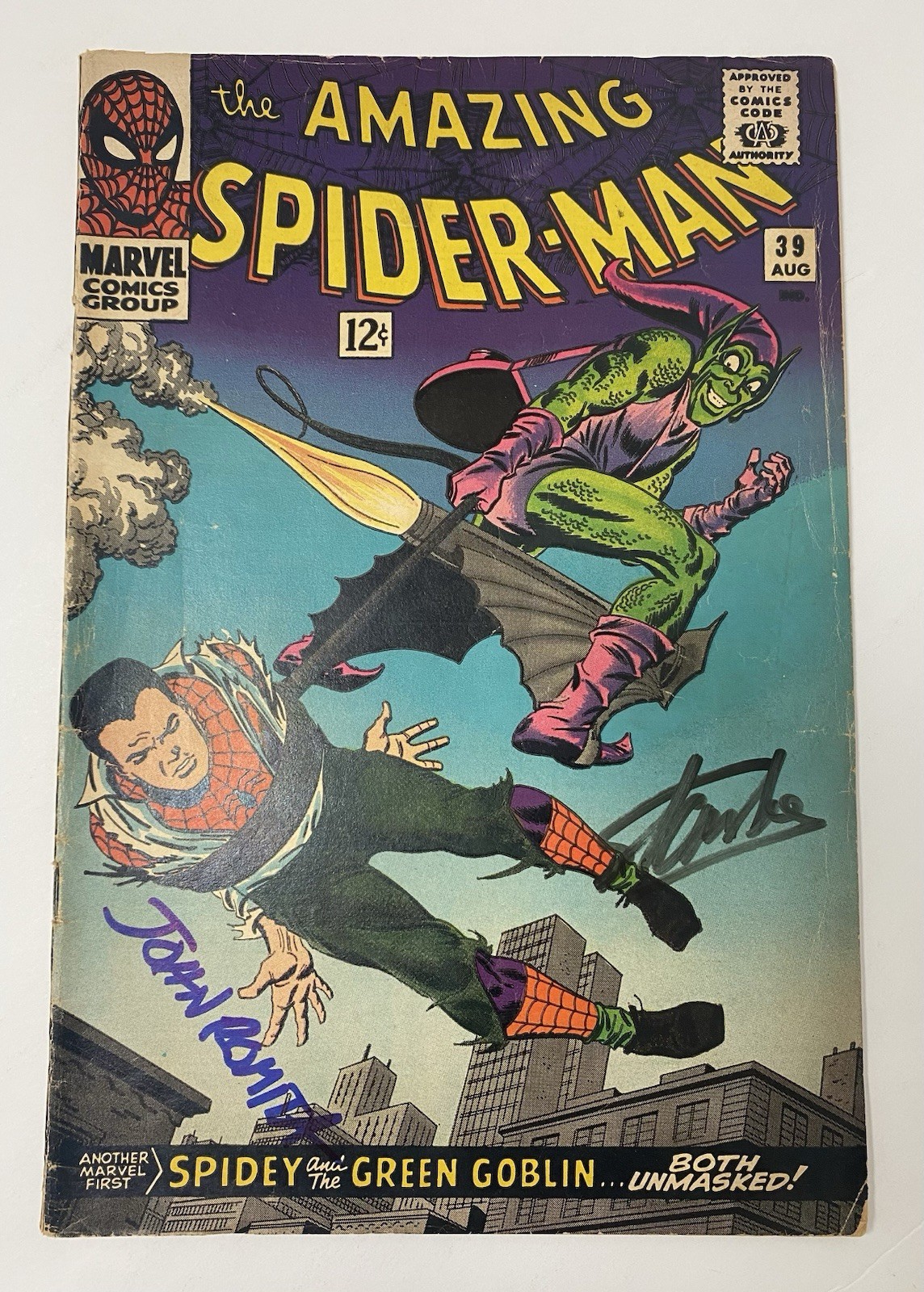 Amazing Spider-Man 39 Signed Stan Lee & John Romita Sr 1966 VG 4.0 1st Romita