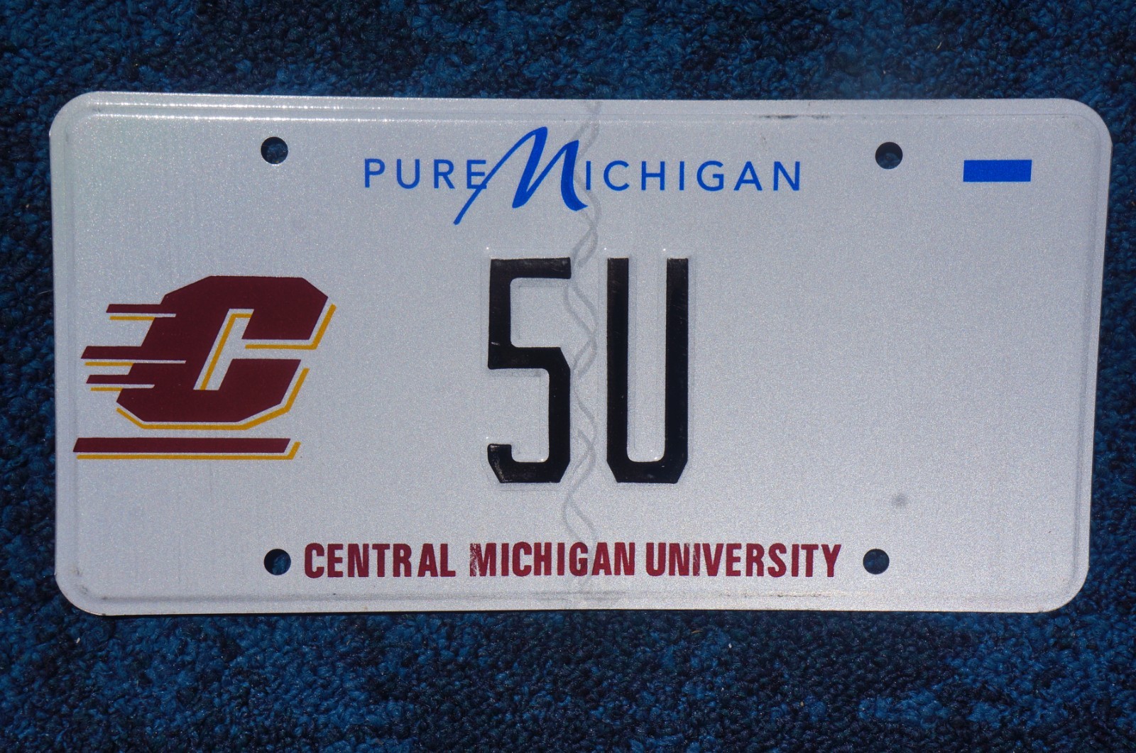 Central Michigan University License Plate # 5U Central Michigan University License Plate # 5U