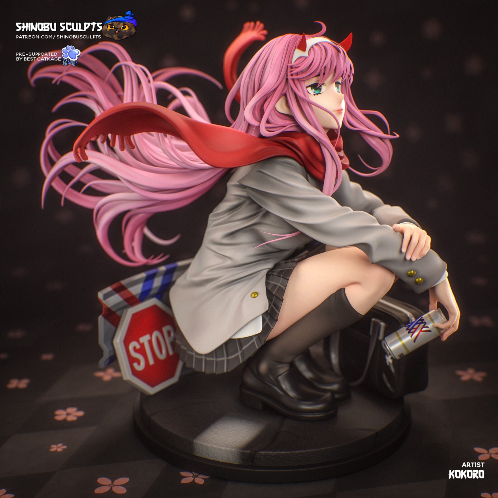 1:8 Zero Two Darling in the Franxx Fan Art UNPAINTED Resin Garage Kit