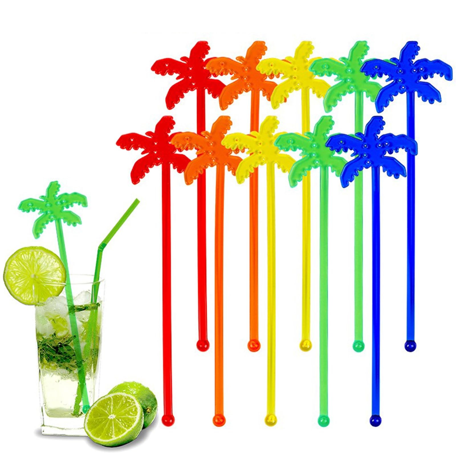 50 PCS Fun Plastic Cocktail Swizzle Sticks Tropical Palm Tree Drink Stirrers 50 PCS Fun Plastic Cocktail Swizzle Sticks Tropical Palm Tree Drink Stirrers