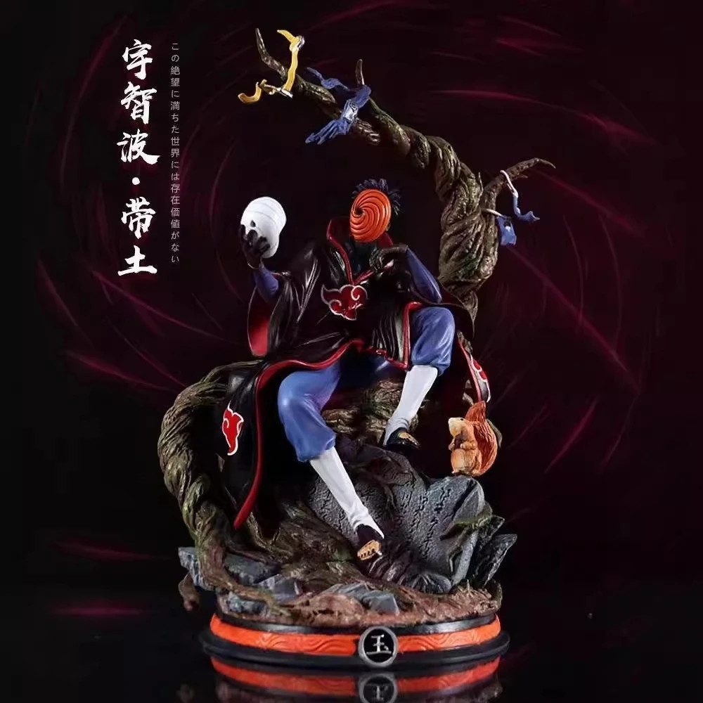 31CM Naruto Uchiha Obito Shippuden Anime Akatsuki Tobi Statue Obito PVC Figure