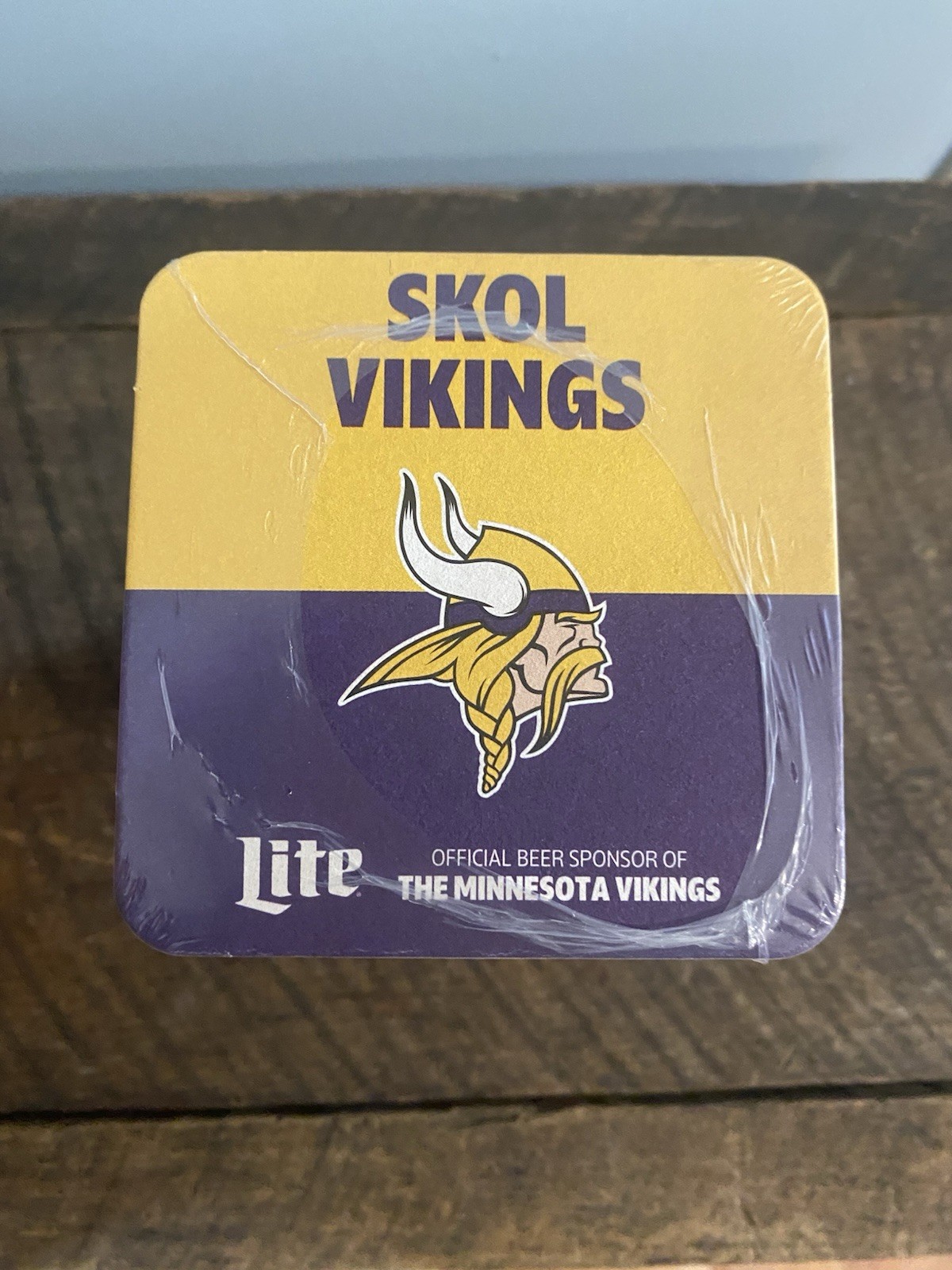 Minnestoa Vikings Miller Lite Coasters Sleeve Skol Beer Time