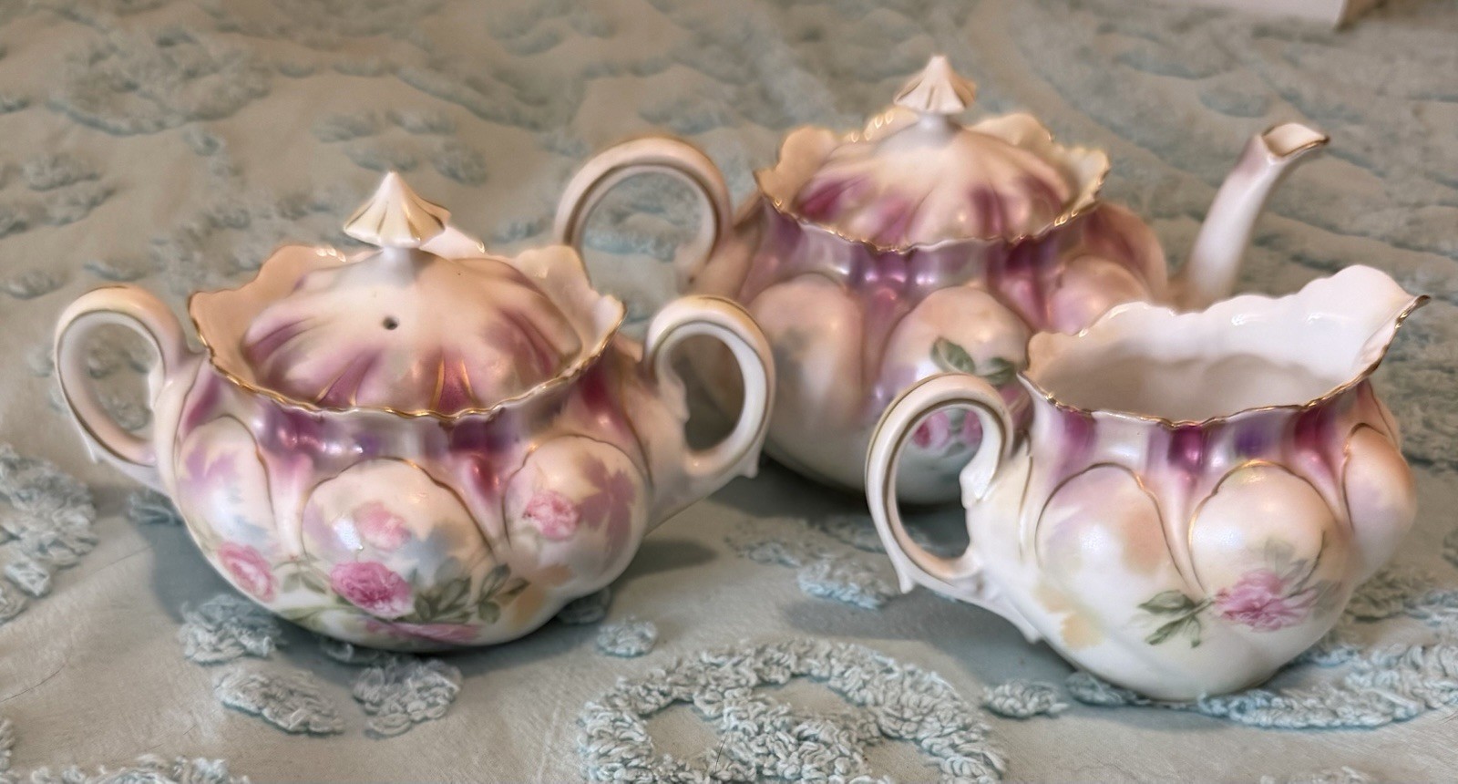 Vintage Reinhold Schlegelmilch RS 3-Piece Tea Set