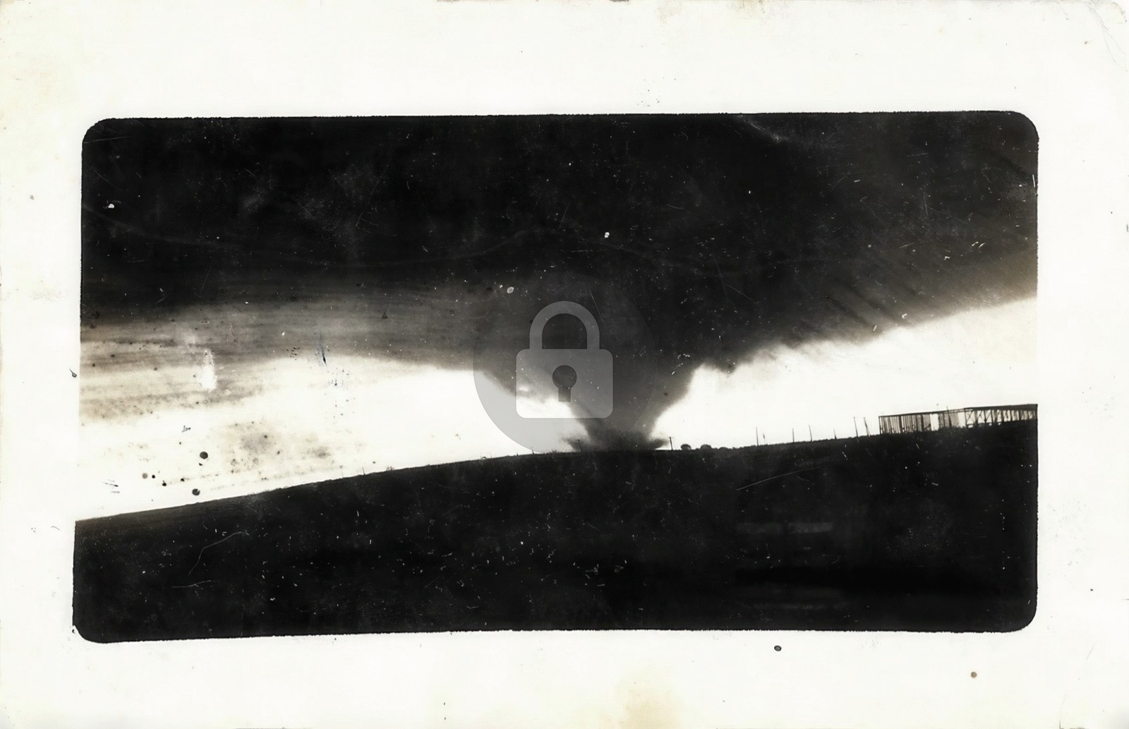 1913 Tornado Cyclone RPPC Photo Postcard COPY