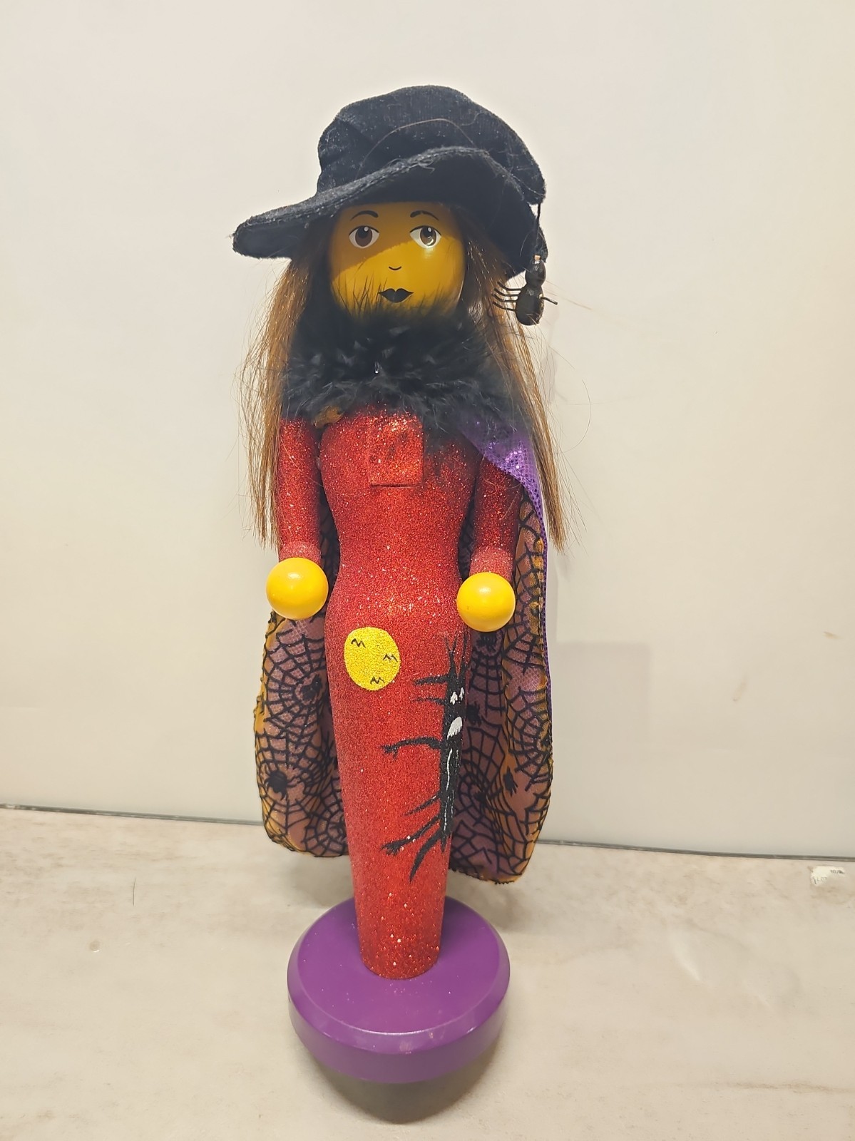 Witch Nutcracker Red Glitter Dress Halloween 13.5\