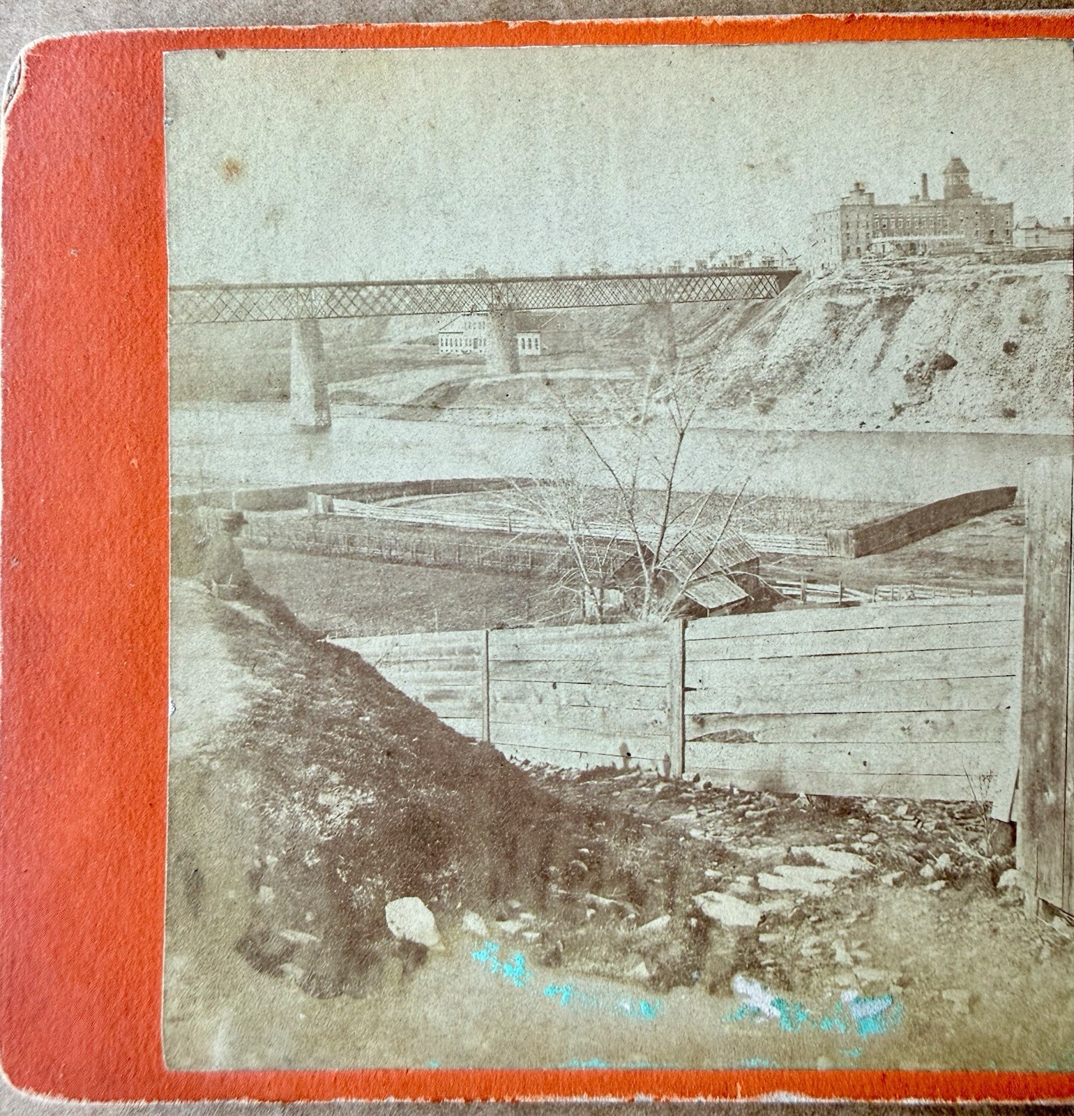Vincent Place Bridge Stereoview Photo Rochester New York #6 Samuel H Carnell