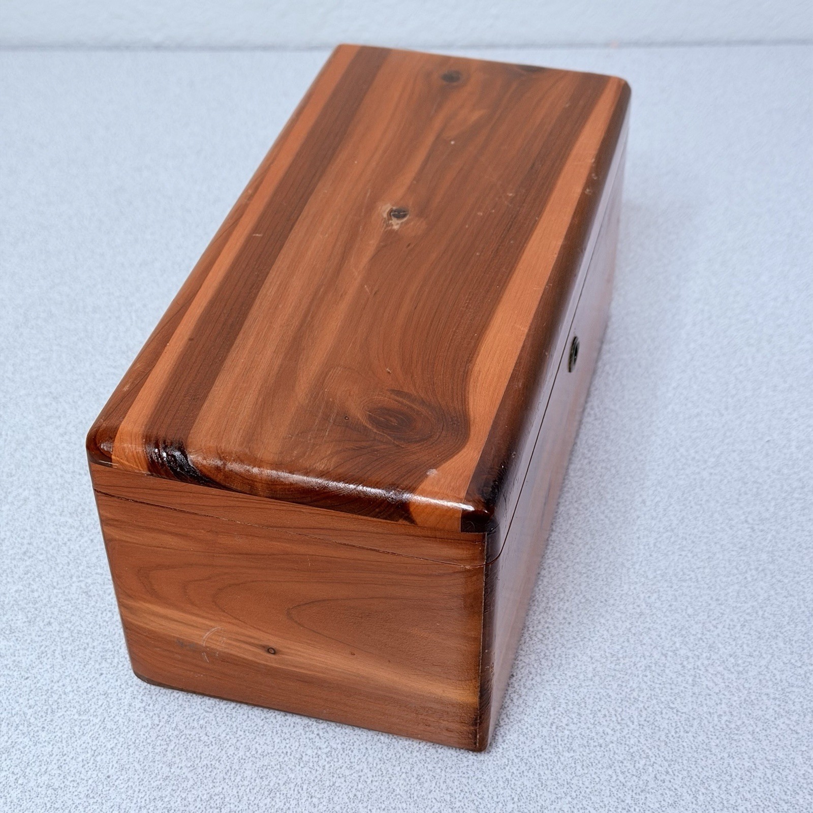 VTG Lane Cedar Chest Mini Frager Furniture Jewelry Box No Key 9” Wood