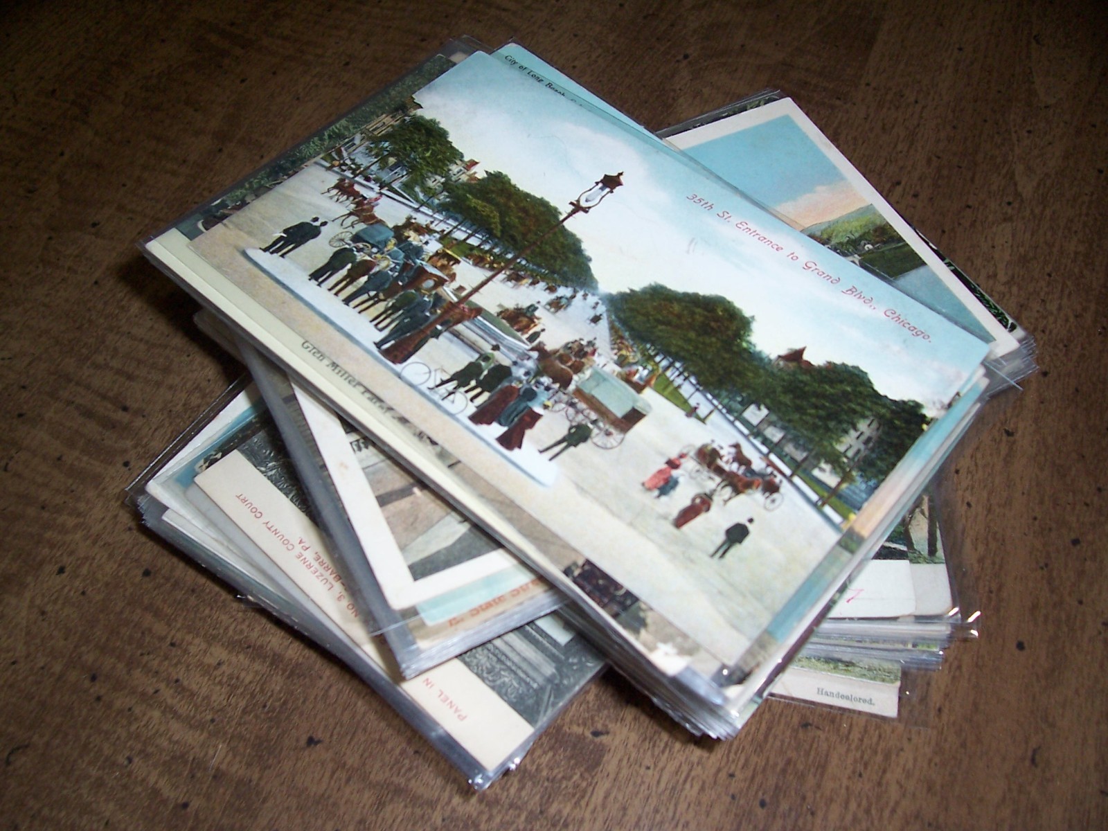 100 Pre-Linen postcard lot ~ early 1900's - 1930's ~ 4 cents each