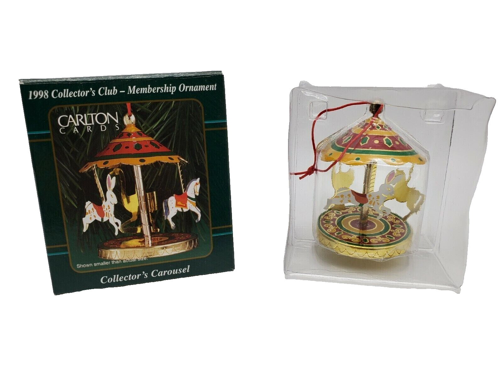 1998 Carlton Cards Heirloom Collector's Club Ornament COLLECTOR'S CAROUSEL B171