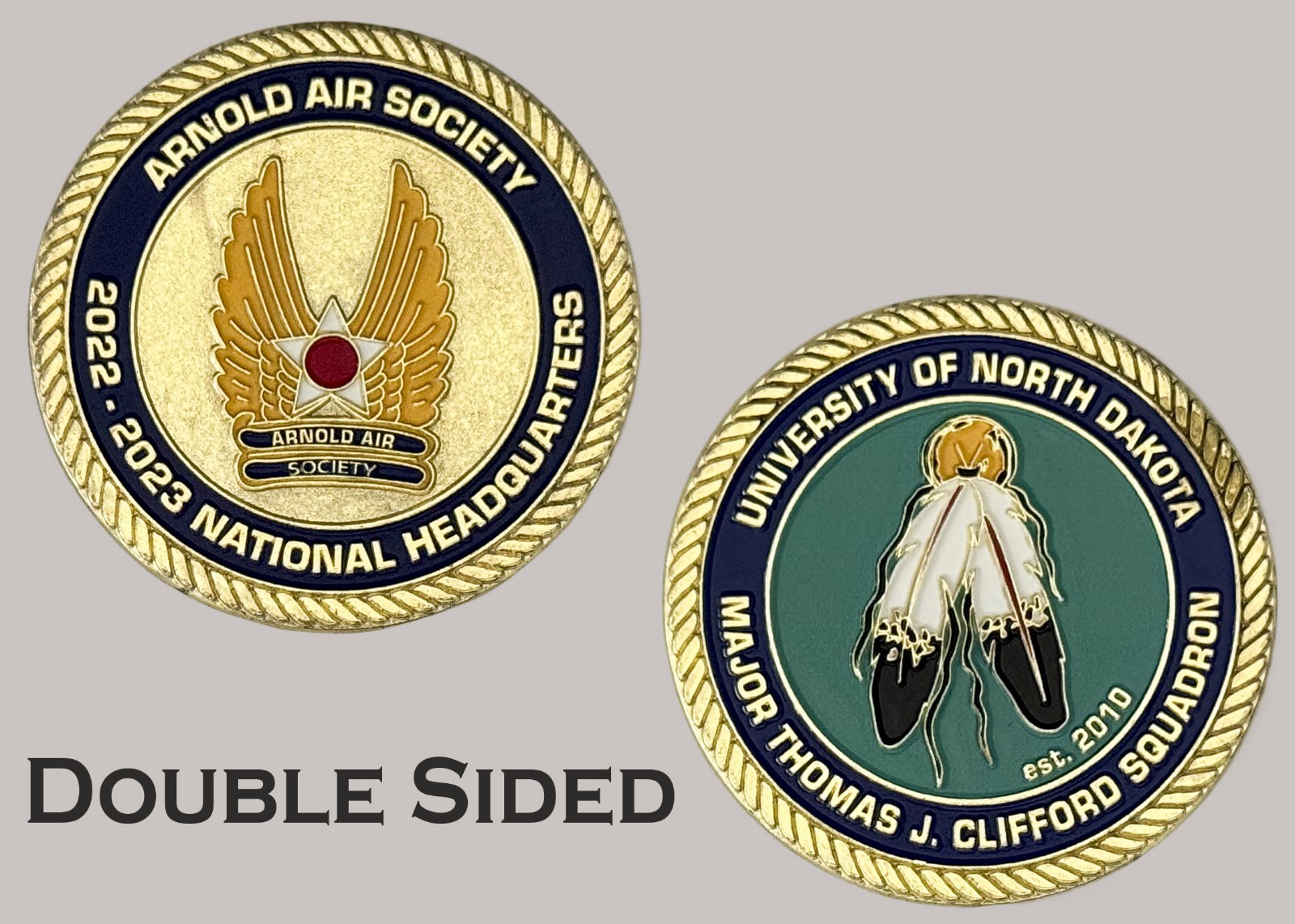 Arnold Air Society 2022-2023 UND Clifford Squadron Challenge Coin  J#22