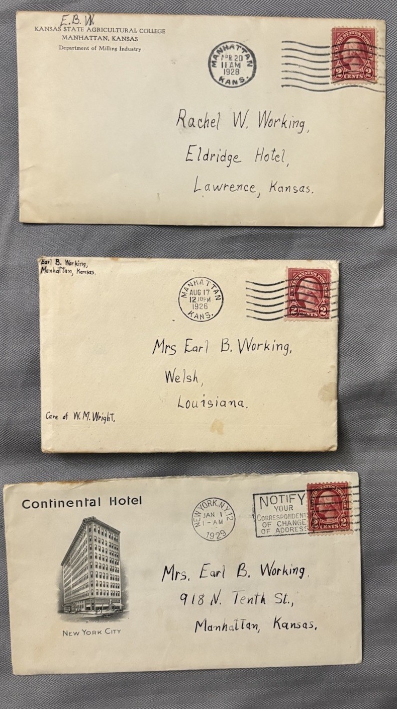 Vintage 1926 1928 1929 Love Letters In Envelopes Lot of 3 Antique Ephemera Rare
