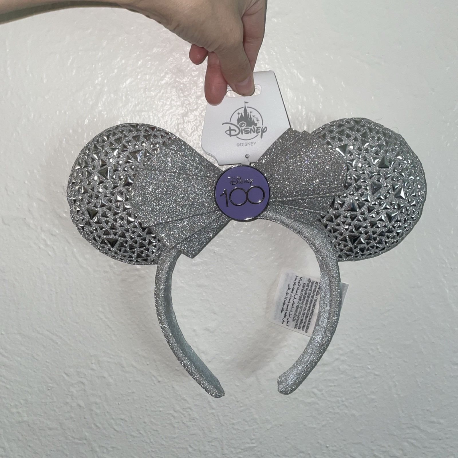 New Disney 100 Years Of Wonder anniversary Purple Minnie Mouse Ear Headband Nwt