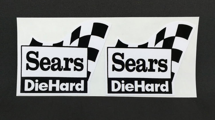 Pair of SEARS DIEHARD Vintage Style DECALs / Vinyl STICKERs Pair of SEARS DIEHARD Vintage Style DECALs / Vinyl STICKERs
