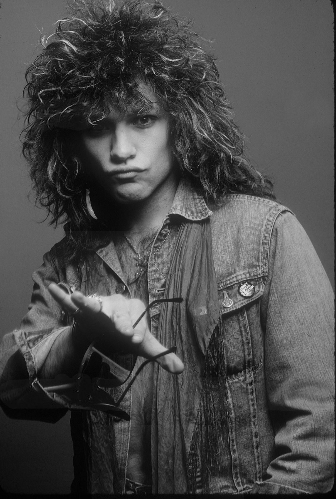 1980s Signer Jon Bon Jovi Classic Vintage Celebrity Photo Poster 24x36