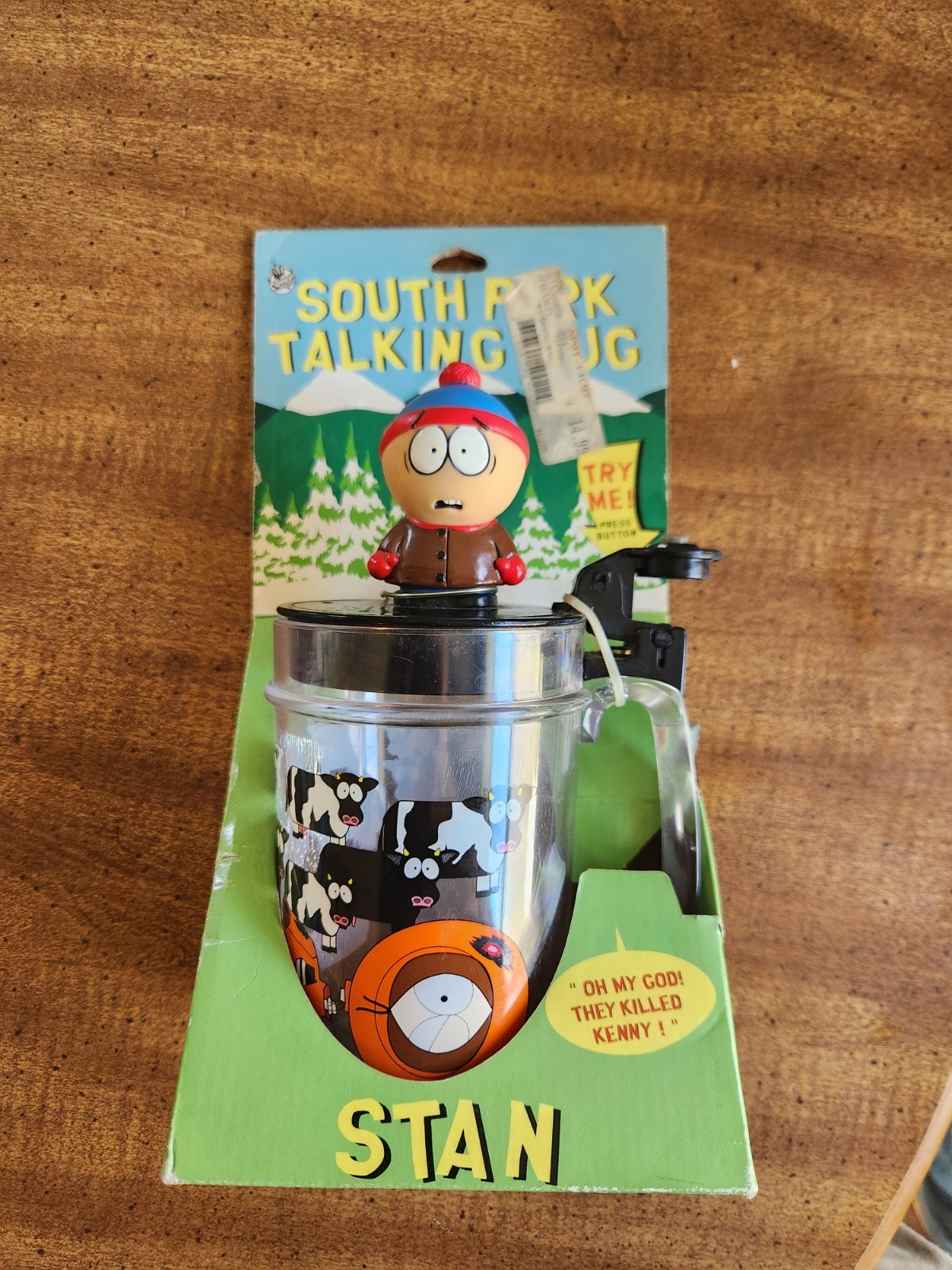 South Park Talking Stan Mug Cup Stein NEW In Box Kenny Cows Untested