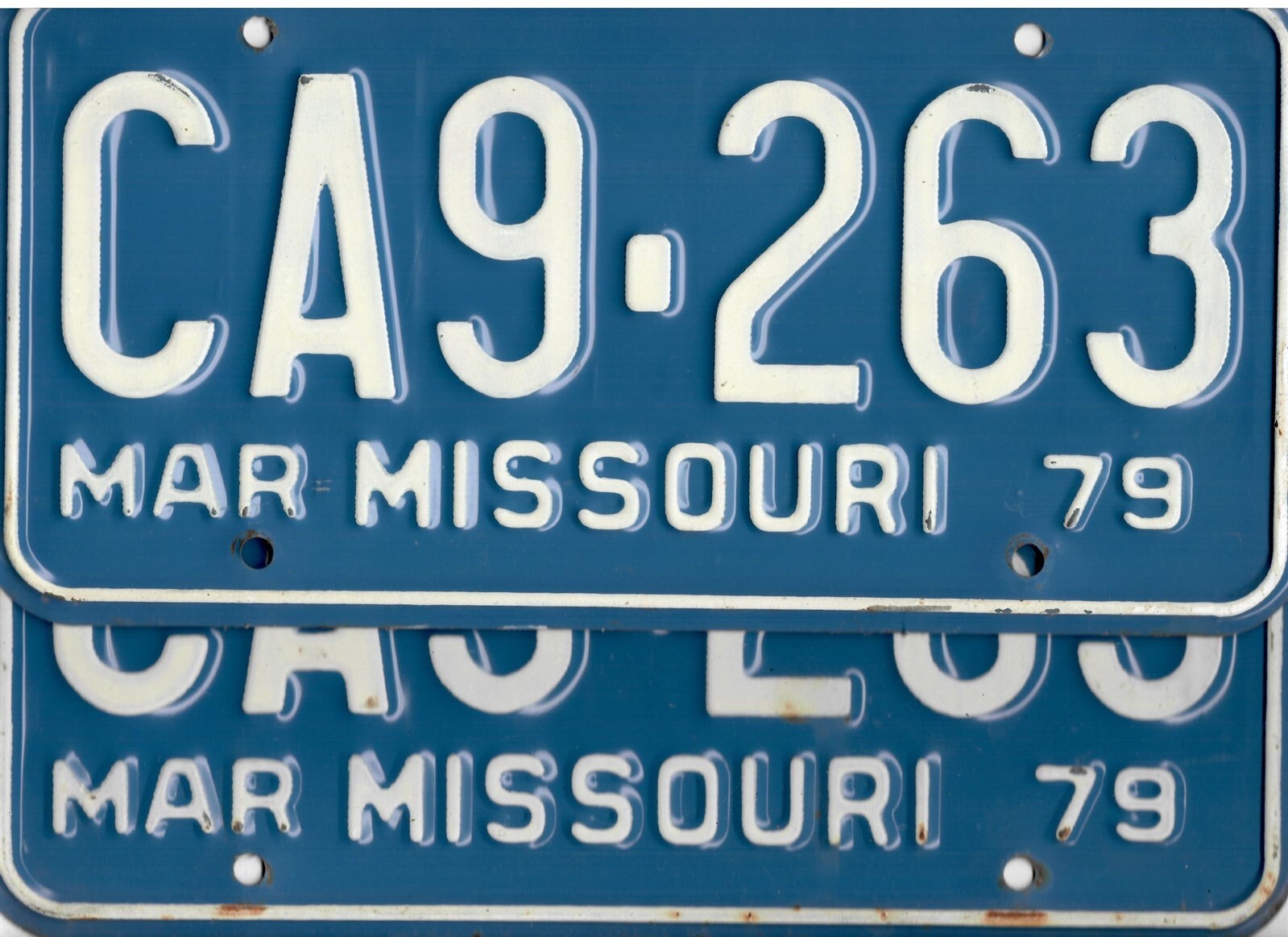 MISSOURI passenger 1979 license plate *PAIR* \