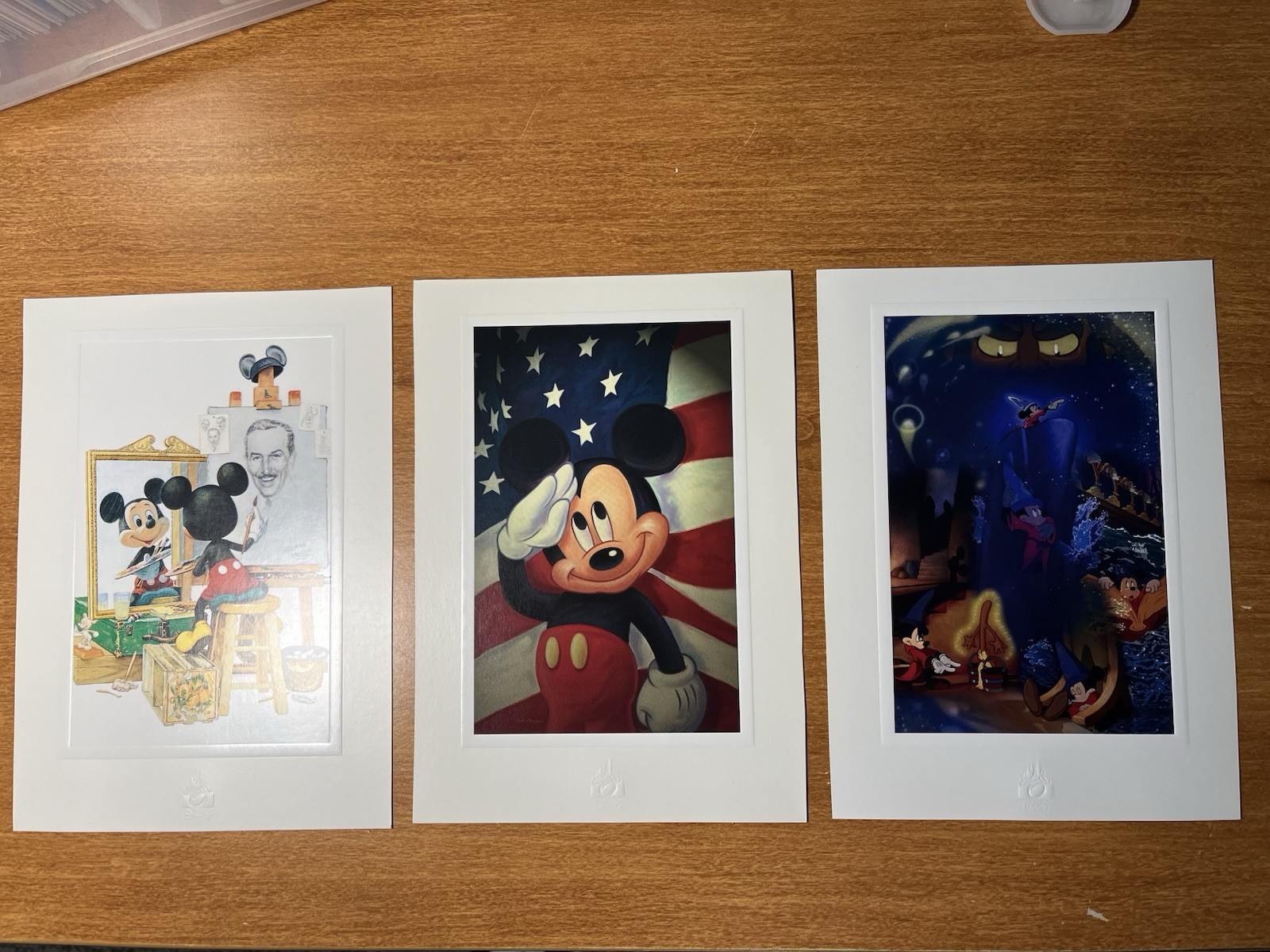 Lot Of 3 Art Of Disney Post Cards- Mickey Mouse, Sorcerer Mickey