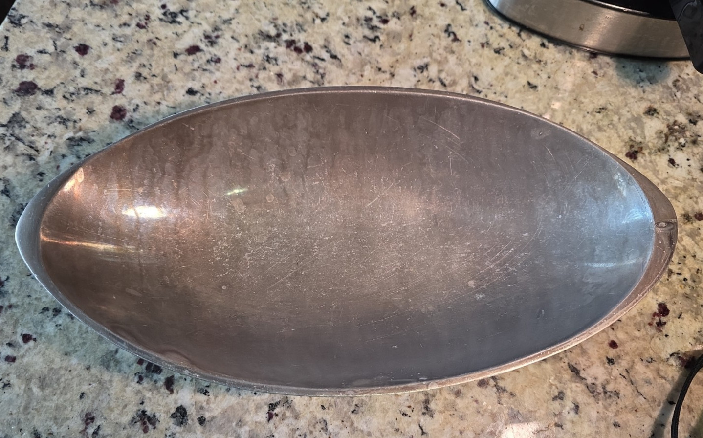 Vintage Nambe Classic 504 Oval Metal Alloy Serving Platter Tray 1956 Metalware