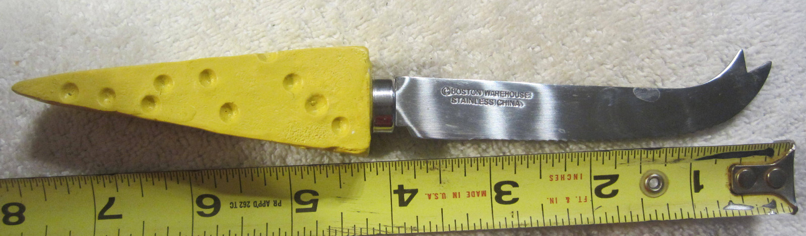 1 Boston Warehouse Cheese wedge Spreader Knife ,tomato,vegetable,RARE VTG 1 Boston Warehouse Cheese wedge Spreader Knife ,tomato,vegetable,RARE VTG